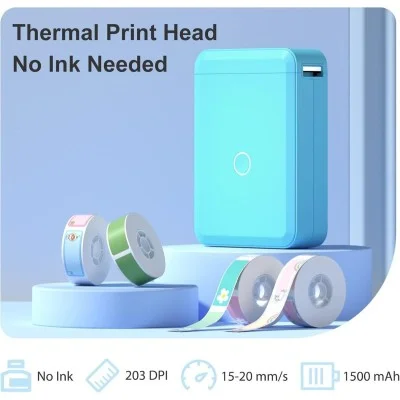 D110 0.5 Inch Label Printer with Tape - Blue